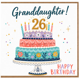 Granddaughter 26th Birthday Card