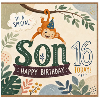 Son 16th Birthday Card, Happy Birthday To A Special Son 16 Today