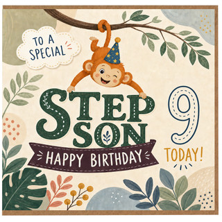 Step Son 9th Birthday Card, To A Special Step Son Happy Birthday Today