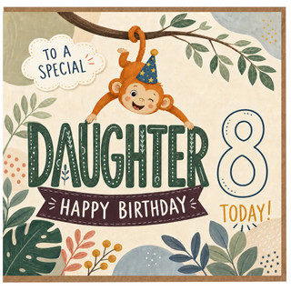 Daughter 8th Birthday Card, To a Special Daughter Happy Birthday Card