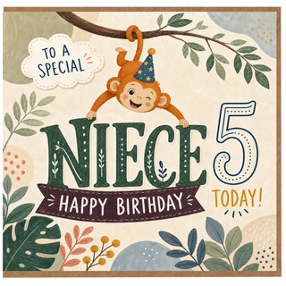Niece 5th Birthday Card, To a Special Niece Happy Birthday Card