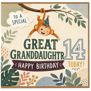 Great Granddaughter 14th Birthday Card, Happy Birthday Today Card