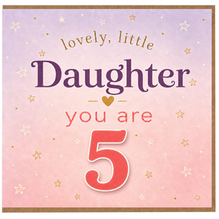 Daughter 5th Birthday Card, Lovely Little Daughter You Are 5