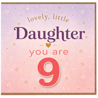 Daughter 9th Birthday Card