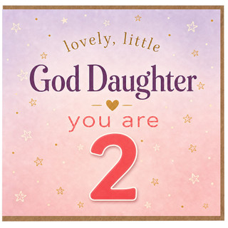 2nd Birthday Card for God Daughter, Lovely Little God Daughter You Are 2