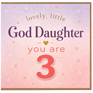 God Daughter 3rd Birthday Card