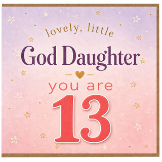 13th Birthday Card for God Daughter