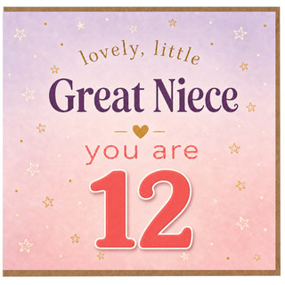 12th Birthday Card for Great Niece, Lovely Little Great Niece You Are 12