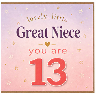 Great Niece 13th Birthday Card