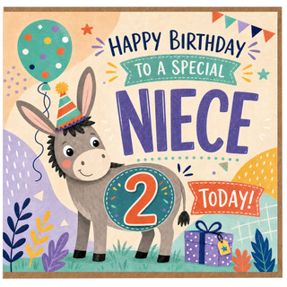 2nd Birthday Card for Niece, Happy Birthday to a Special Niece Today