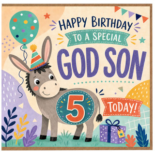 God Son 5th Birthday Card, Happy Birthday to a Special Godson Today