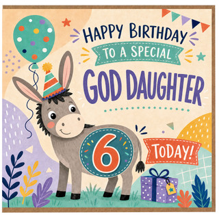 6th Birthday Card for God Daughter, Happy Birthday to a Special God Daughter Today!