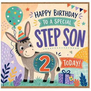 Step Son 2nd Birthday Card, Happy Birthday to a Special Step Son Today