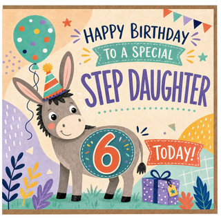 6th Birthday Card for Step Daughter, Happy Birthday to a Special Step Daughter Today