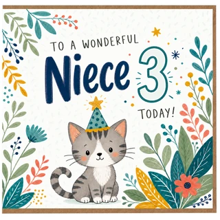Niece 3rd Birthday Card