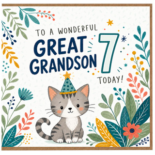 Great Grandson 7th Birthday Card