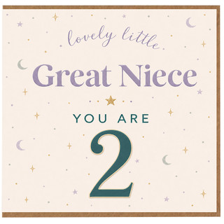 Great Niece 2nd Birthday Card