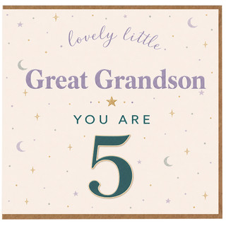 Great Grandson 5th Birthday Card