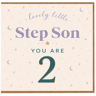 Step Son 2nd Birthday Card, Lovely Little Step Son You Are 2