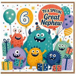 6th Birthday Card for Great Nephew