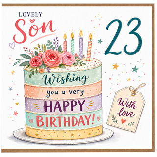Son 23rd Birthday Card, Lovely Son 23 Today Birthday Card