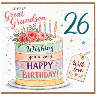 Great Grandson 26th Birthday Card