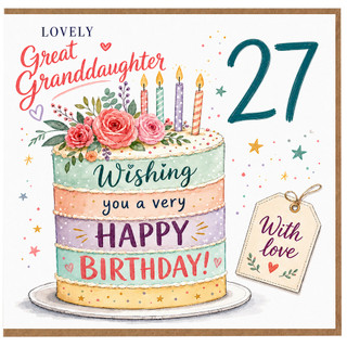 Great Granddaughter 27th Birthday Card
