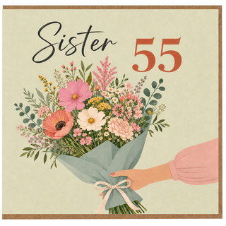 Sister 55th Birthday Card