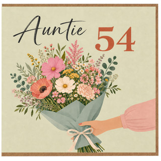Auntie 54th Birthday Card