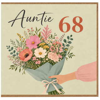 Auntie 68th Birthday Card