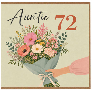 Auntie 72nd Birthday Card