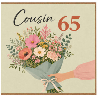 Cousin 65th Birthday Card