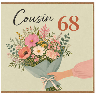 Cousin 68th Birthday Card