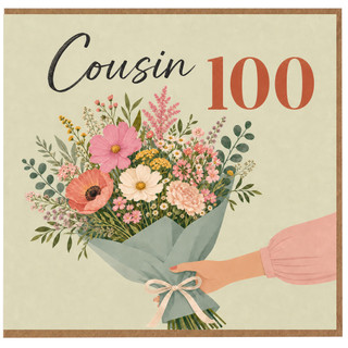 Cousin 100th Birthday Card