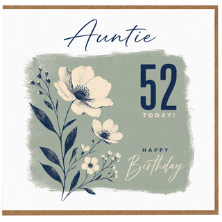Auntie 52nd Birthday Card