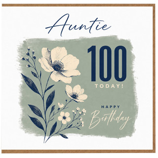 Auntie 100th Birthday Card