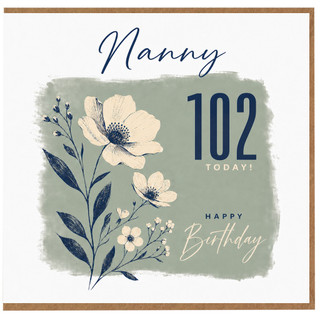 Nanny 102nd Birthday Card