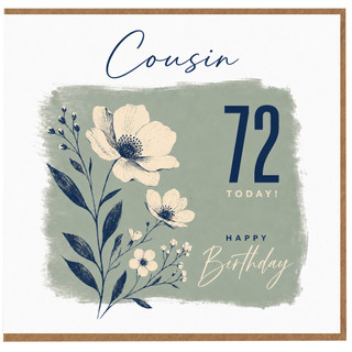 Cousin 72nd Birthday Card