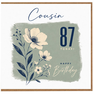 Cousin 87th Birthday Card, Happy Birthday 87 Today Card