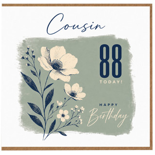 Cousin 88th Birthday Card, Happy Birthday for Cousin