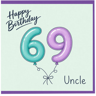 69th Birthday Card for Uncle