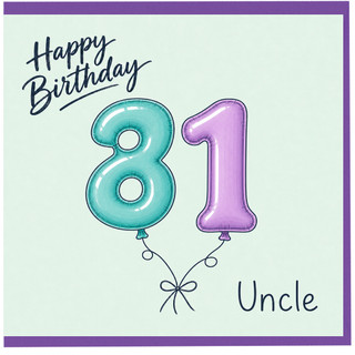 81st Birthday Card for Uncle