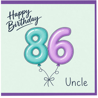 Uncle 86th Birthday Card
