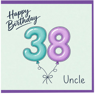 Uncle 38th Birthday Card