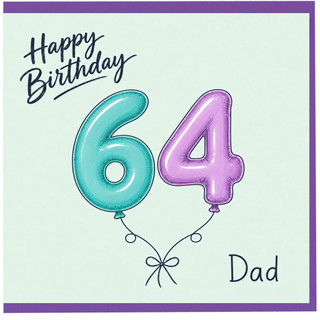 Dad 64th Birthday Card