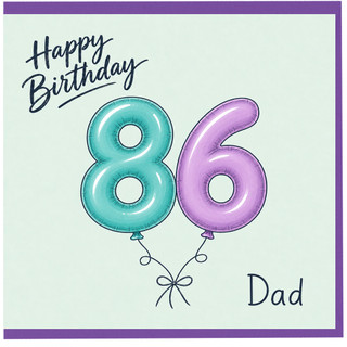 Dad 86th Birthday Card