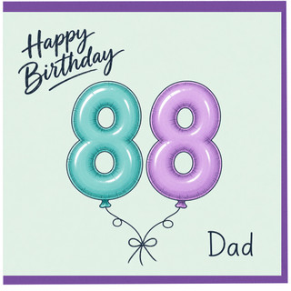 88th Birthday Card for Dad