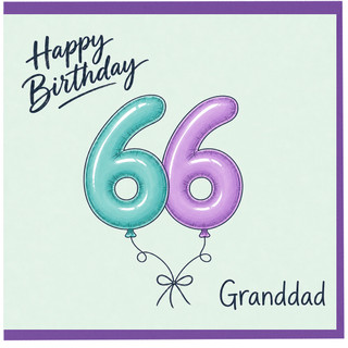 Granddad 66th Birthday Card