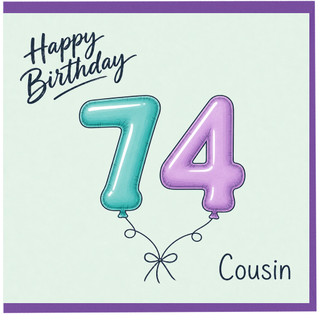 74th Birthday Cousin Card