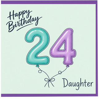 Daughter 24th Birthday Card